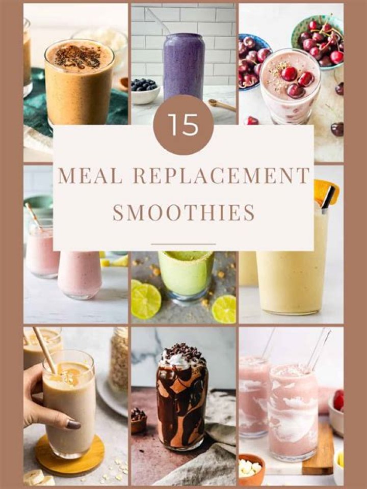 Are smoothies good meal replacements?