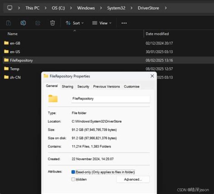Can I delete System32 DriverStore FileRepository?