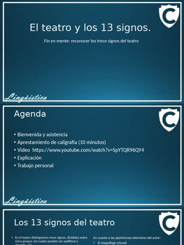 ¿Cuáles son los 13 signos del teatro y su significado