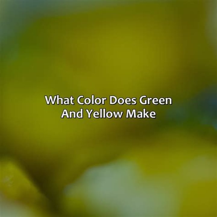 Does green and yellow go good together?