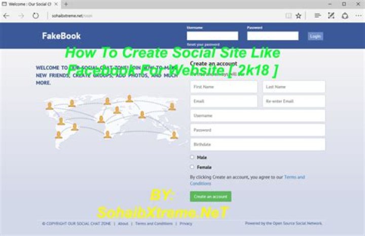 How can I make a website like facebook for free?