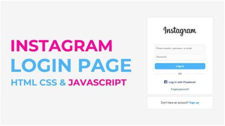 How can I make my Instagram login in HTML?