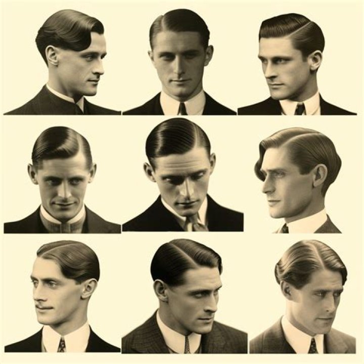 How did men style their hair in the 1930s?
