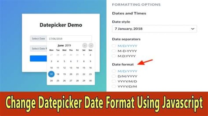 How do I change the default date format in datepicker?