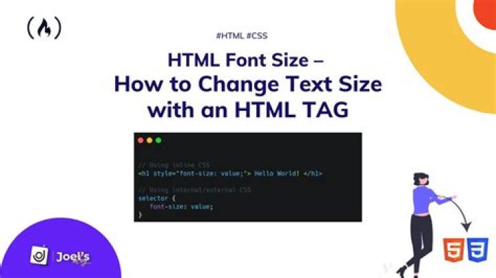 How do I change the font size in HTML CSS?