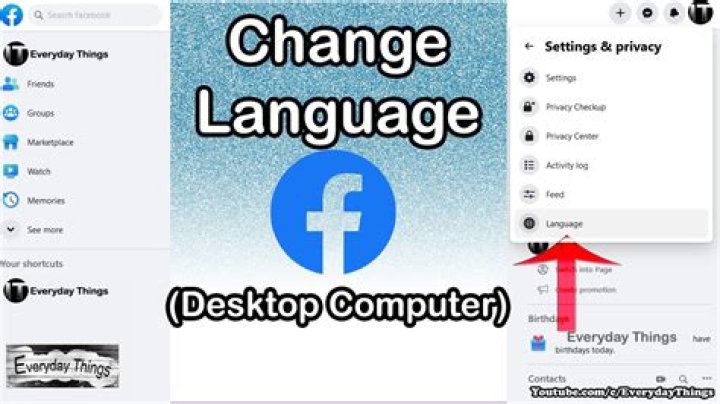 How do I change the language on Facebook Desktop?