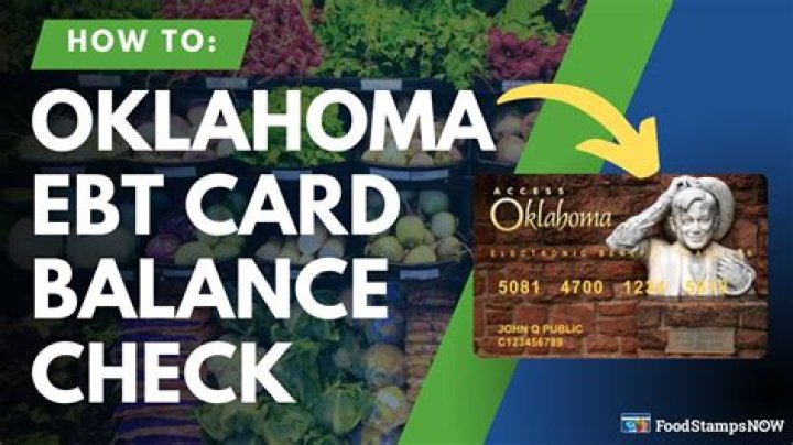 How do I check my EBT balance online Oklahoma?