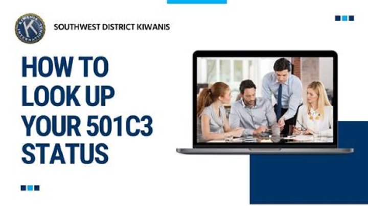 How do I check the status of my 501c3?