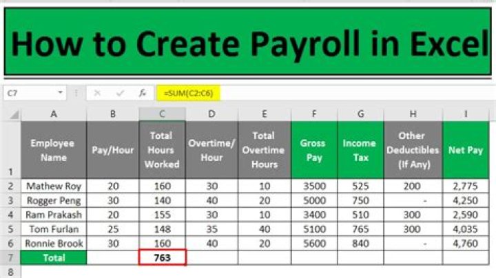 How do I create a payroll calendar in Excel?