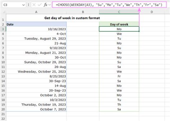How do I get weekday from date in access?