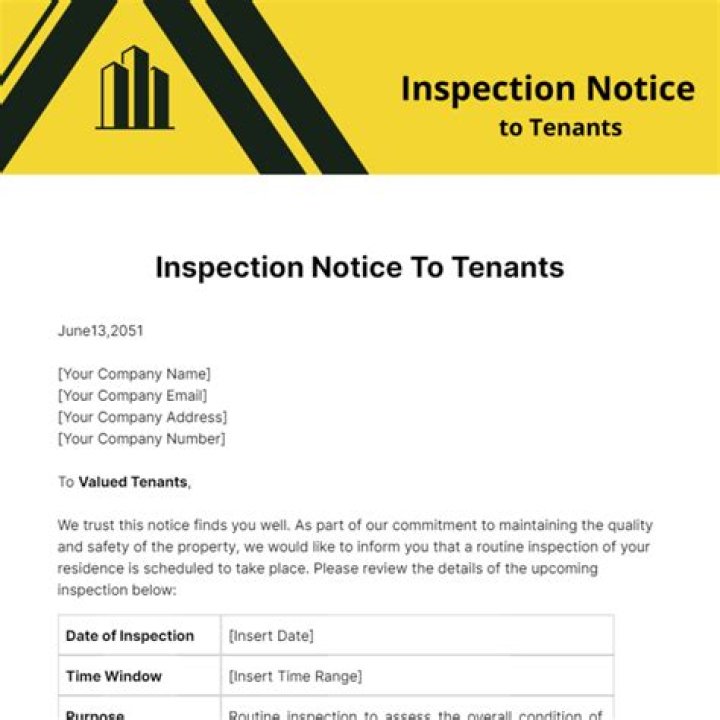 How do I inform tenant of inspection