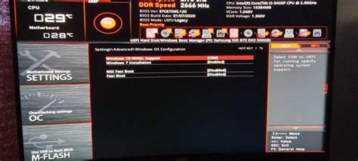 How do I open CSM in BIOS?