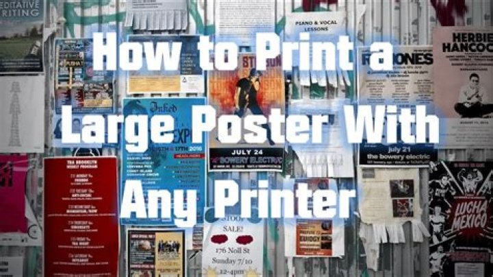 How do I print a poster size on my printer?