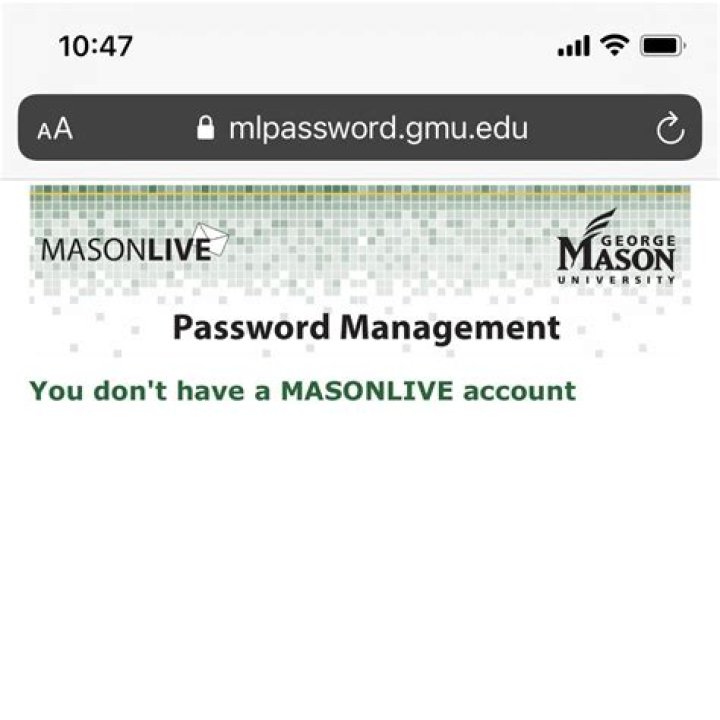How do I set up a MasonLive account?