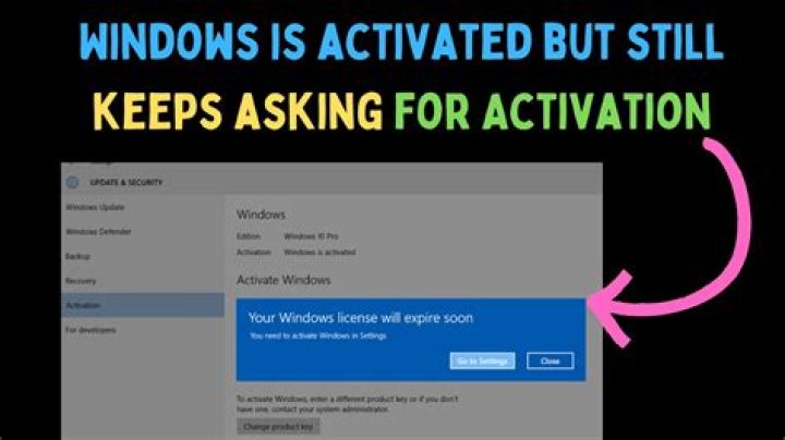 How do I stop Windows from asking for activation key?