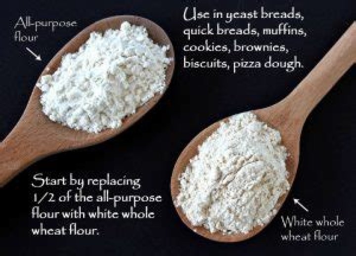 How do I substitute whole wheat flour for all-purpose flour?