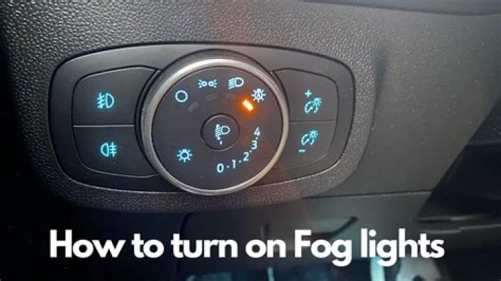 How do I turn on my fog lights?