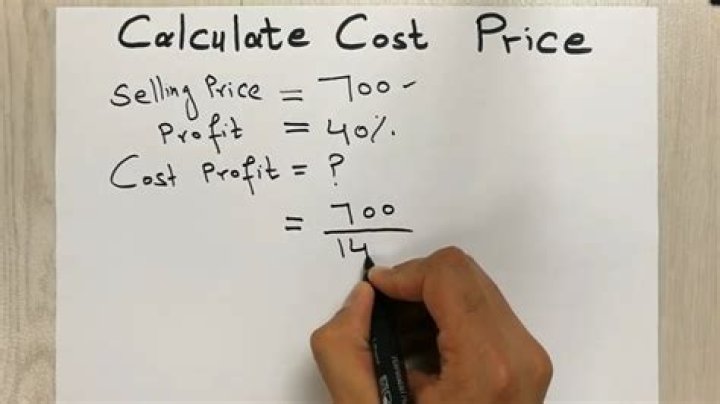 How do you calculate cost of profit?