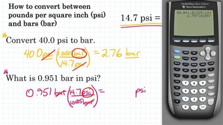 How do you calculate psi to bar?