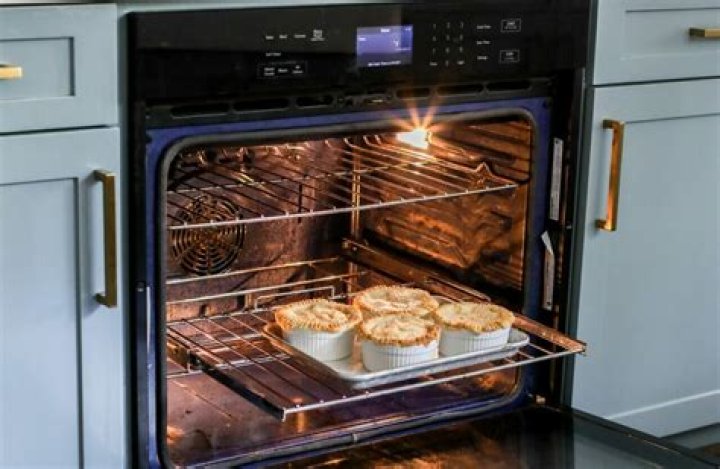 How do you cook a frozen pot pie in a convection oven?