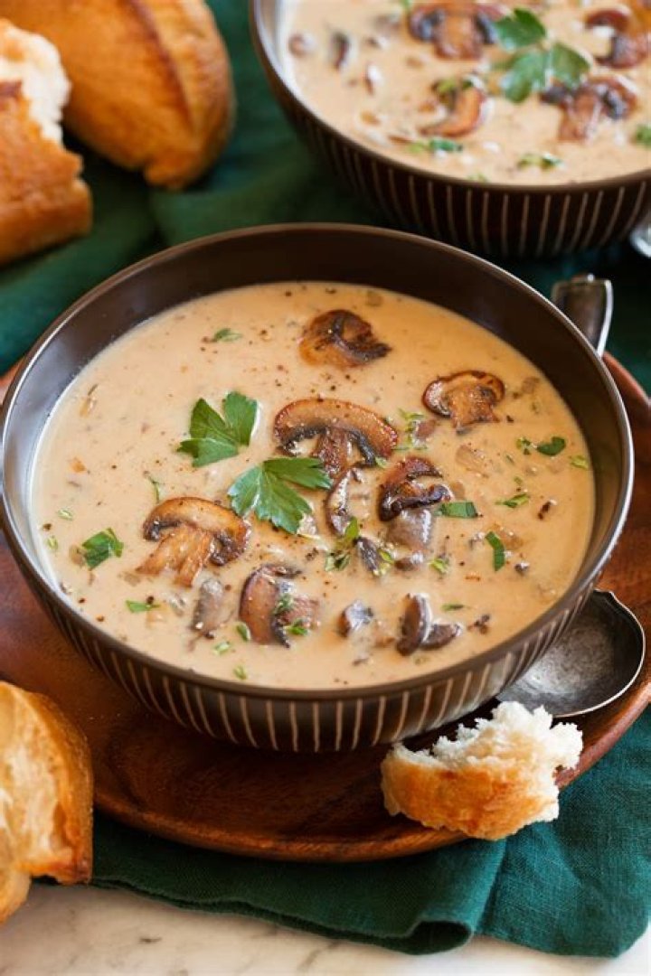 How do you dress up canned cream of mushroom soup?