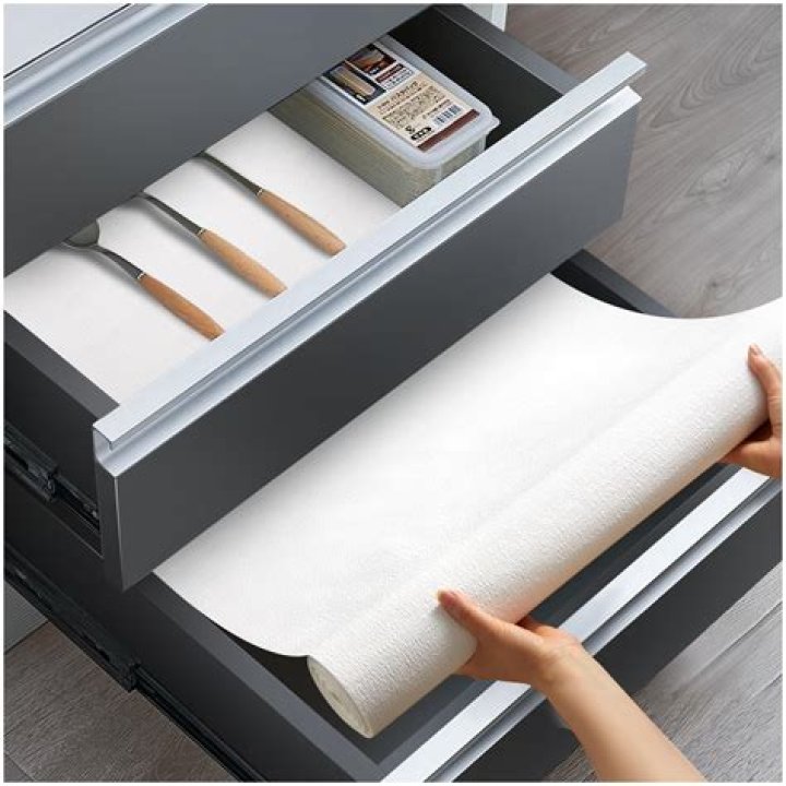 How do you get cabinet liners to stick