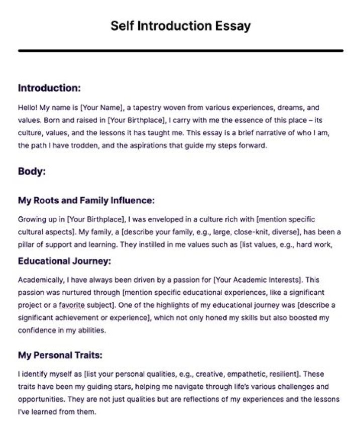 How do you introduce a family in an essay?