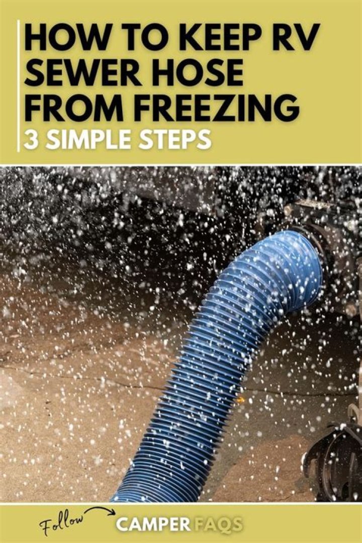 How do you keep a hose from freezing when camping?
