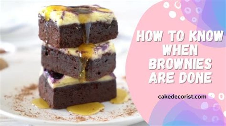 How do you know when brownies are ready?