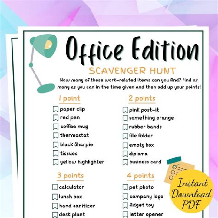 How do you make an office scavenger hunt
