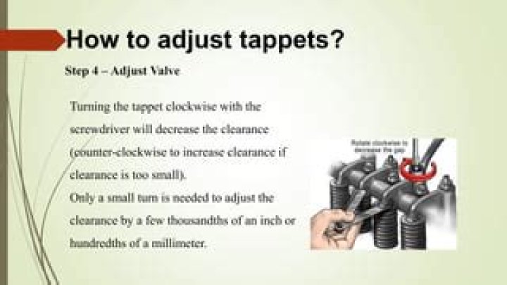 How do you measure tappet clearance?
