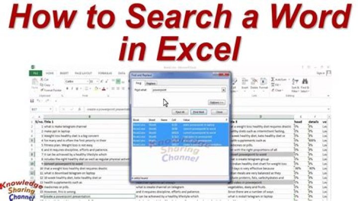 How do you search a whole word in Excel?