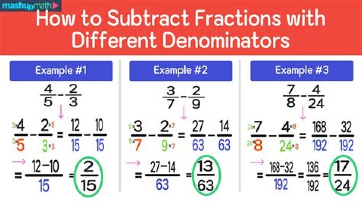 How do you subtract fractions with common denominators?
