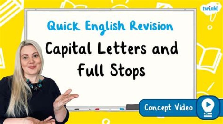 How do you teach full stops and capital letters?