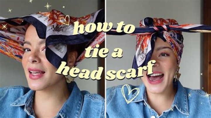 How do you tie a square scarf on your head?
