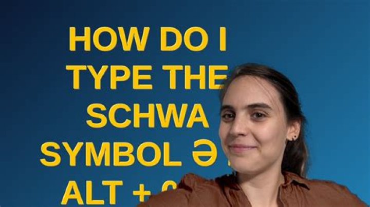 How do you type the schwa symbol?