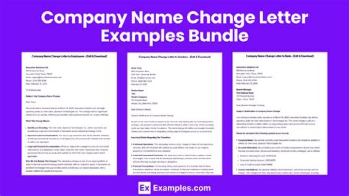 How do you write a letter to change a company name?