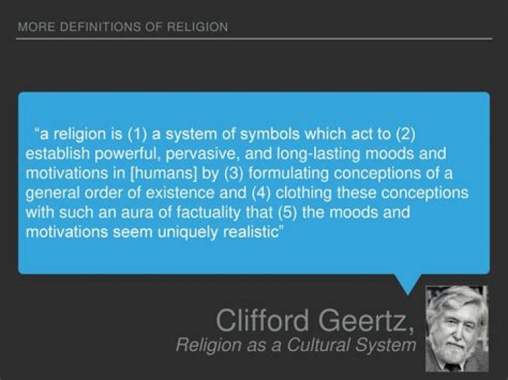 How does Geertz define religion