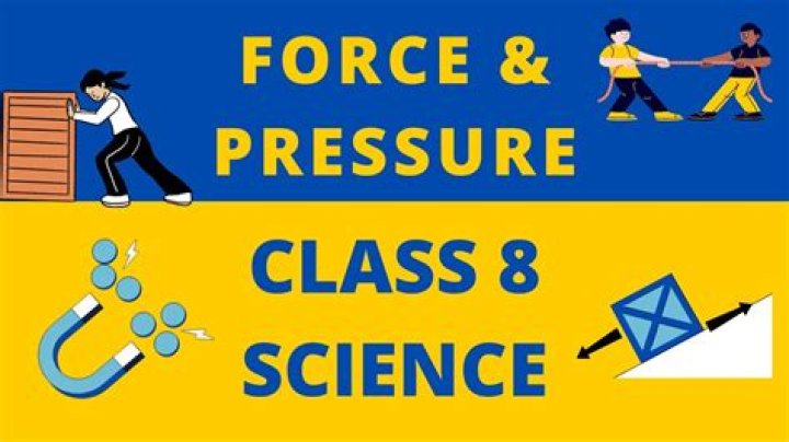 How is force related to pressure class 8?