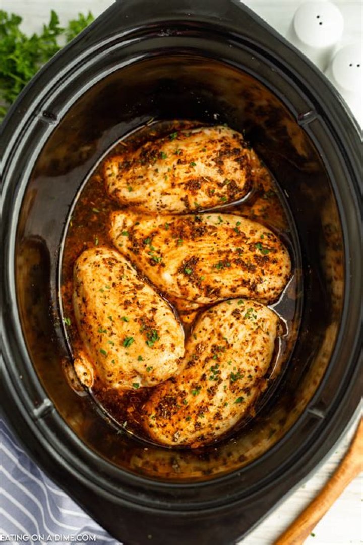 How long do you cook boneless skinless chicken breasts in the crockpot?