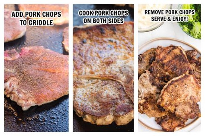 How long do you cook pork chops on a flat top?