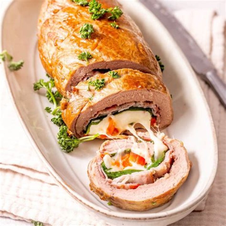 How long do you roast a stuffed pork loin?