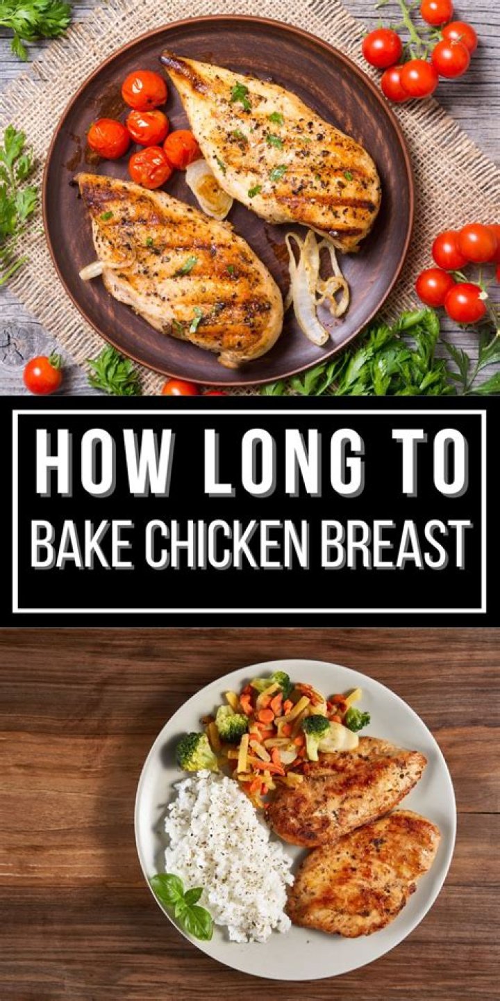 How long does it take to bake 2 large chicken breasts?