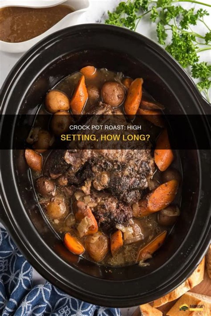 How long does it take to cook meat in a crock pot on high?