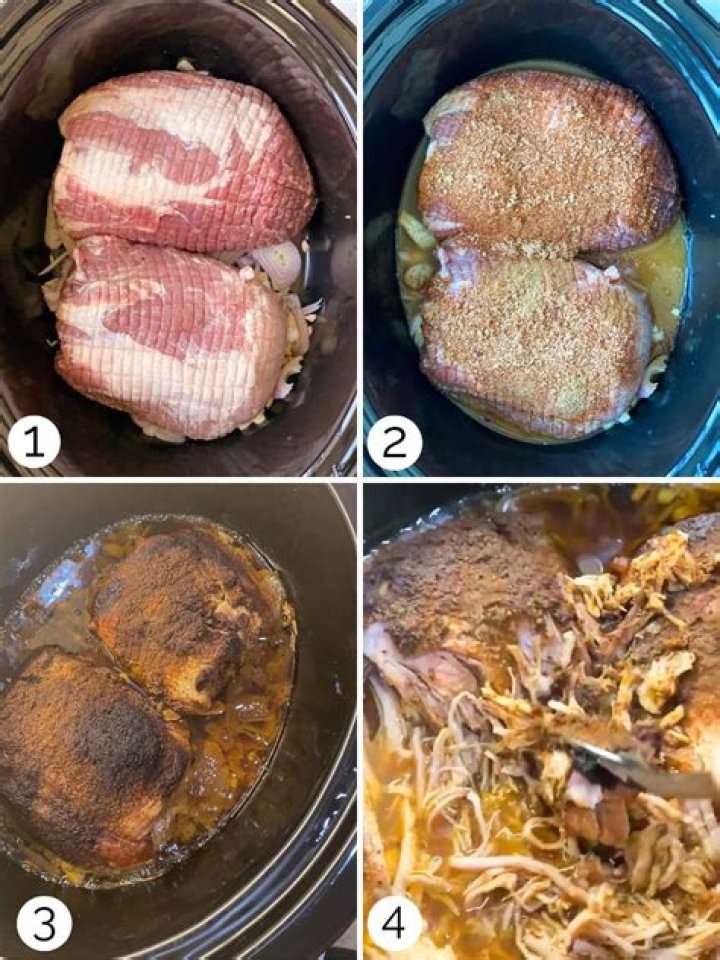 How long does pork take to cook in the slow cooker on high?