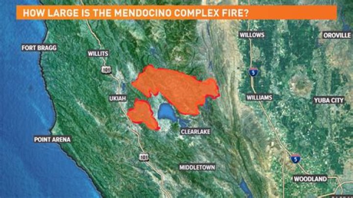 How many acres did Mendocino Complex Fire burn