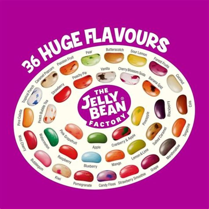 How many flavours does the jelly bean factory have in total?