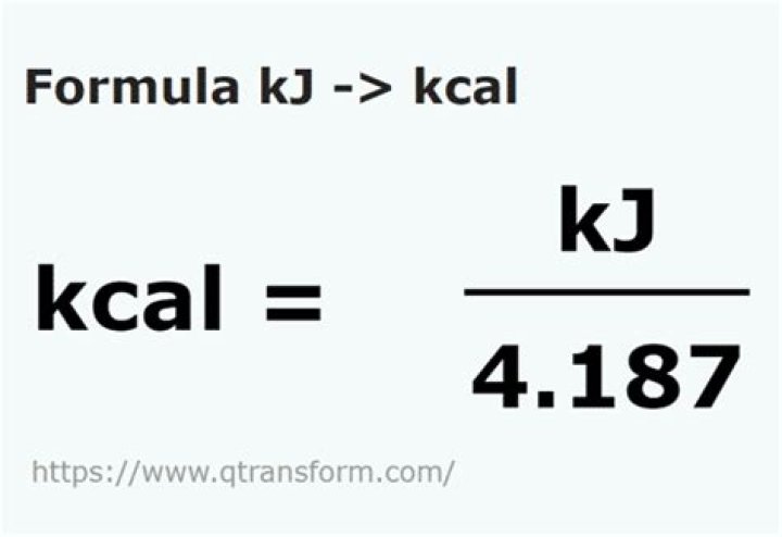 How many kJ are in a KCAL?