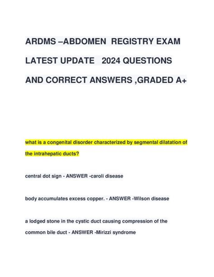 How many questions are on the ARDMS abdomen exam?