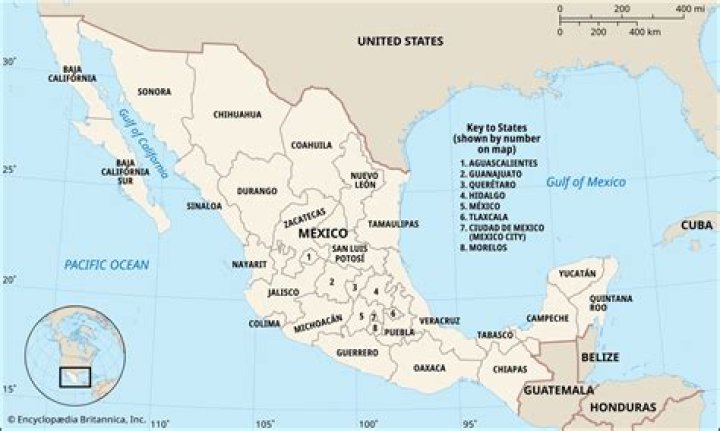 How many states are in modern Mexico?